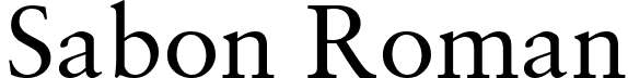 Sabon Roman font - Sabon_Roman.ttf