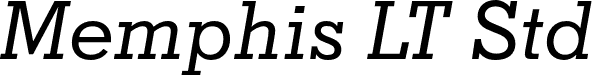 Memphis LT Std font - Memphis-Medium-Italic.ttf