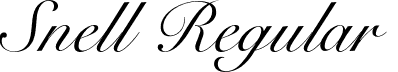 Snell Regular font - SnellBT-Regular.otf