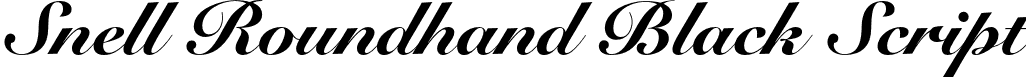 Snell Roundhand Black Script font - SnellRoundhand-BlackScript.otf