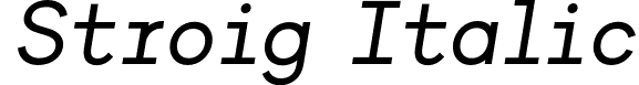 Stroig Italic font - Stroig-Italic.otf