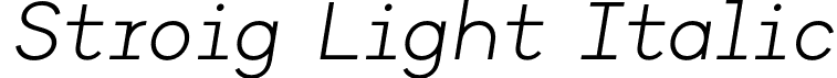 Stroig Light Italic font - Stroig-LightItalic.otf