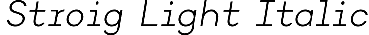 Stroig Light Italic font - Stroig-LightItalic.ttf