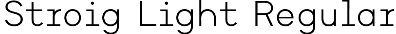 Stroig Light Regular font - Stroig-Light.otf