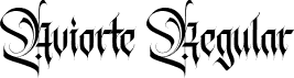 Aviorte Regular font - Aviorte.ttf