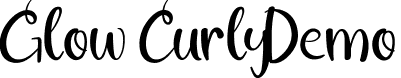 Glow Curly Demo font - GlowCurlyDemoRegular.ttf