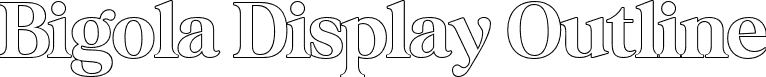 Bigola Display Outline font - Bigola Display Outline.otf