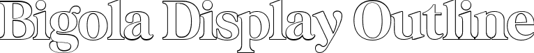 Bigola Display Outline font - Bigola Display Outline.ttf