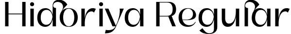 Hidoriya Regular font - hidoriya-regular.otf