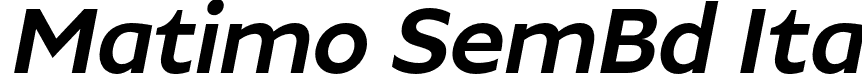 Matimo SemBd Ita font - Matimo-SemiBoldItalic.otf