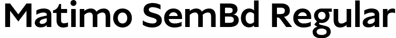 Matimo SemBd Regular font - Matimo-SemiBold.otf