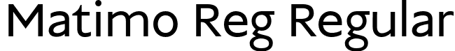 Matimo Reg Regular font - Matimo-Regular.otf