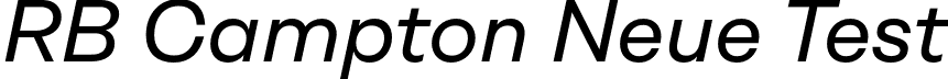 RB Campton Neue Test font - NeueCamptonTest-RegularItalic.otf