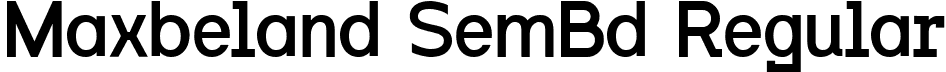 Maxbeland SemBd Regular font - Maxbeland-SemiBold.ttf