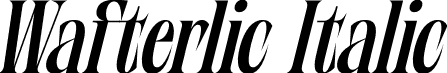 Wafterlic Italic font - wafterlic-italic.otf