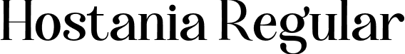 Hostania Regular font - Hostania.otf