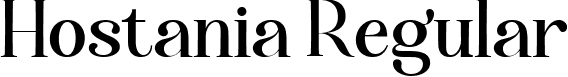 Hostania Regular font - Hostania.ttf