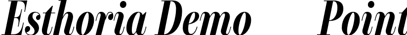 Esthoria Demo 24 Point font - EsthoriaDemo-24PointItalic.otf