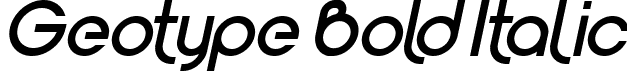 Geotype Bold Italic font - Geotype Bold Italic.ttf