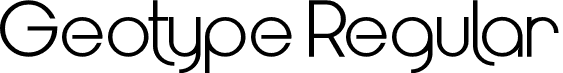 Geotype Regular font - Geotype Regular OTF.otf