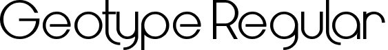 Geotype Regular font - Geotype Regular TTF.ttf