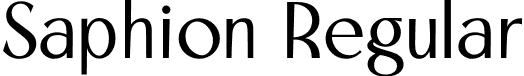 Saphion Regular font - SaphionLight_Demo.otf