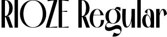 RIOZE Regular font - RIOZE.otf