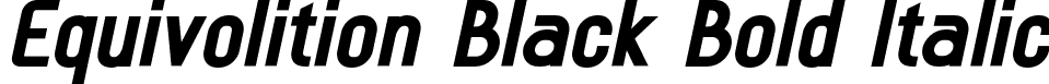 Equivolition Black Bold Italic font - Equivolition-BlackItalic.otf