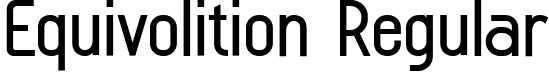 Equivolition Regular font - Equivolition-Regular.ttf