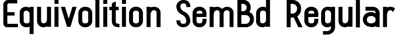 Equivolition SemBd Regular font - Equivolition-SemiBold.ttf