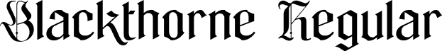 Blackthorne Regular font - Blackthorne.otf