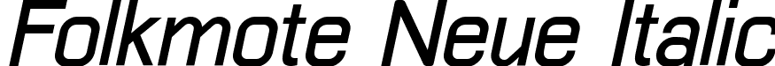 Folkmote Neue Italic font - FolkmoteNeue-Italic.ttf