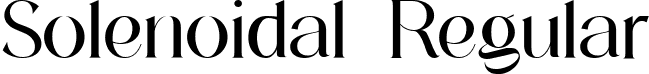 Solenoidal Regular font - Solenoidal.ttf