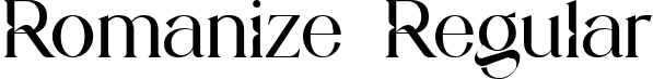 Romanize Regular font - Romanize.ttf