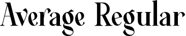 Average Regular font - Average-DOOL1.otf