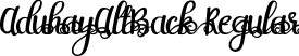 AduhayAltBack Regular font - AduhayAltBack.otf