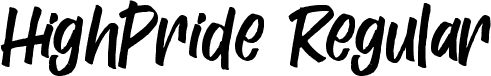 HighPride Regular font - HighPride-demo.ttf