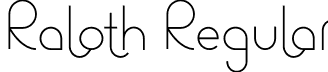 Raloth Regular font - Raloth.otf