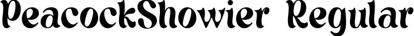 PeacockShowier Regular font - PeacockShowier.otf