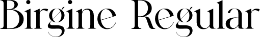 Birgine Regular font - Birgine.otf