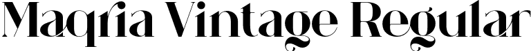 Maqria Vintage Regular font - MaqriaVintage-Regular.otf