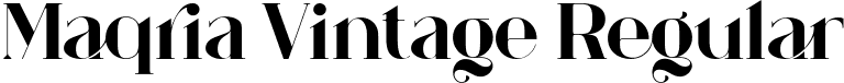 Maqria Vintage Regular font - MaqriaVintage-Regular.ttf