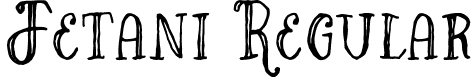 Fetani Regular font - Fetani.otf