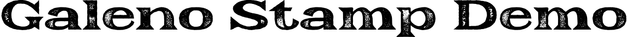 Galeno Stamp Demo font - GalenoStamp-Regular_demo.otf