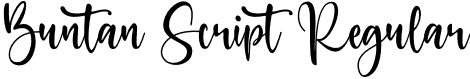 Buntan Script Regular font - BuntanScript-DemoVersion.otf