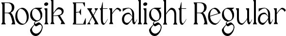 Rogik Extralight Regular font - rogikextralight-yqv9a.ttf