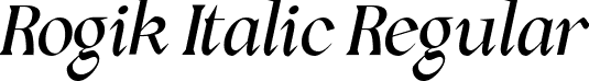 Rogik Italic Regular font - rogikitalic-mabqw.ttf