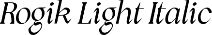 Rogik Light Italic font - rogiklightitalic-2vnzl.ttf