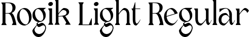 Rogik Light Regular font - rogiklight-kv1da.ttf