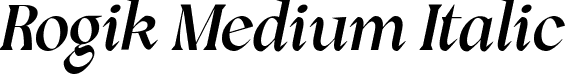 Rogik Medium Italic font - rogikmediumitalic-wo2r8.ttf